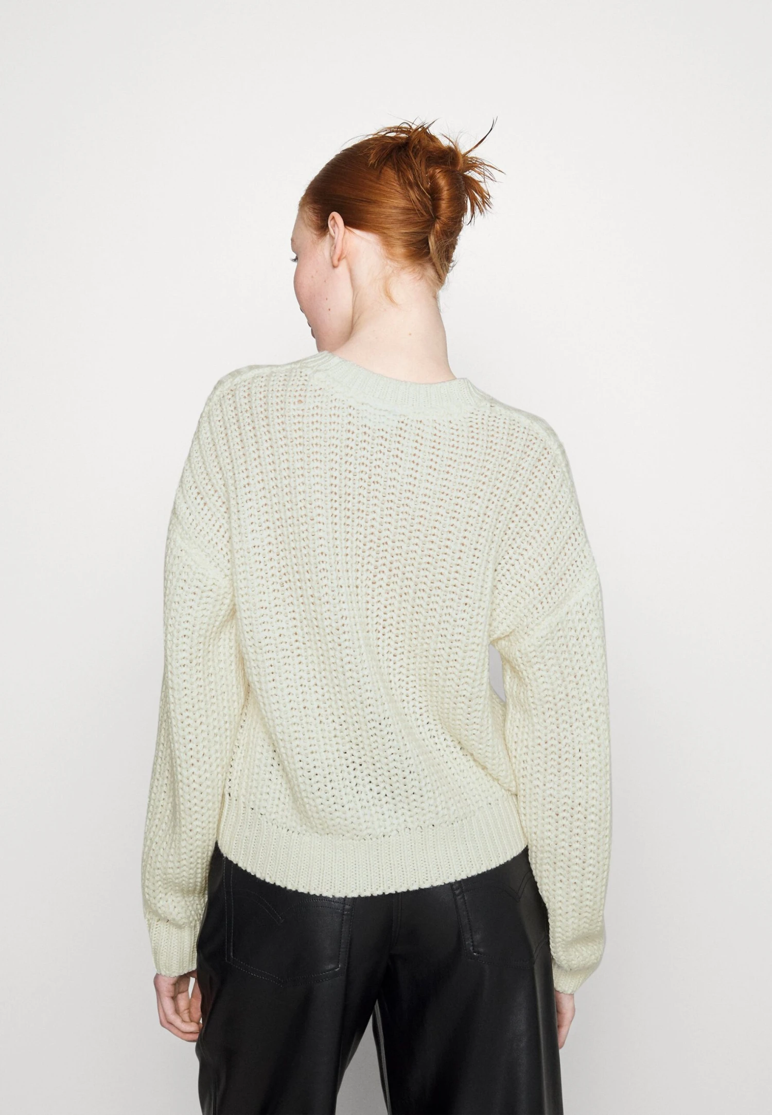 Noisy May Nmcharlie L S O Neck- Jumper - Off-White - Image 3