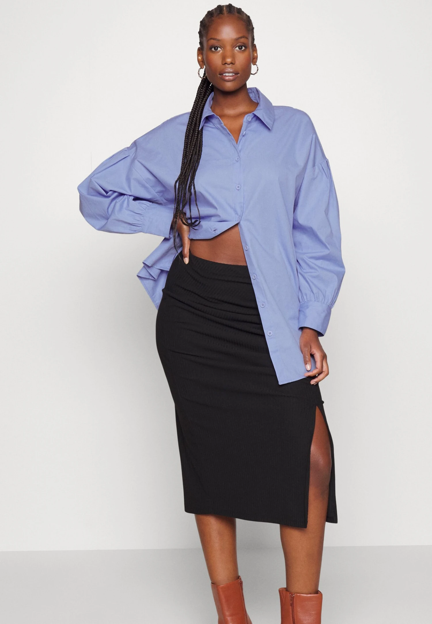 Nmloone Oversize Shirt - Blouse - Jacaranda - Image 5