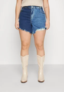 Nmdrew Tone Curve - Denim Shorts - Light Blue Denim