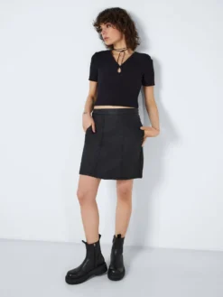 Noisy May HIGH WAISTED COATED SKIRT