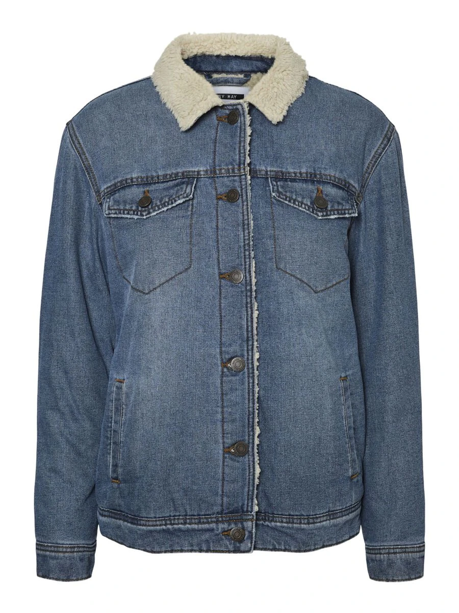 Noisy May TEDDY DENIM JACKET - Image 6