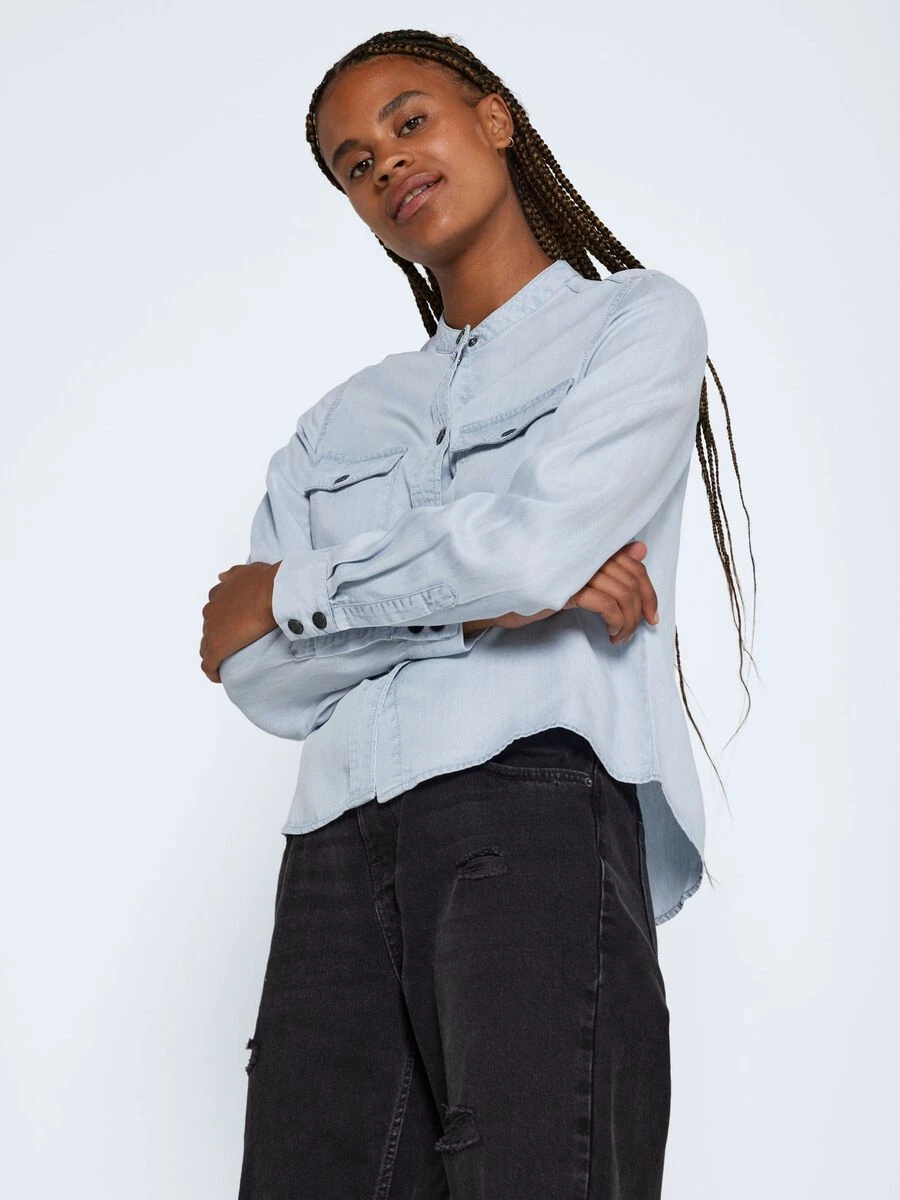 Noisy May LONG SLEEVED TENCEL™ LYOCELL SHIRT