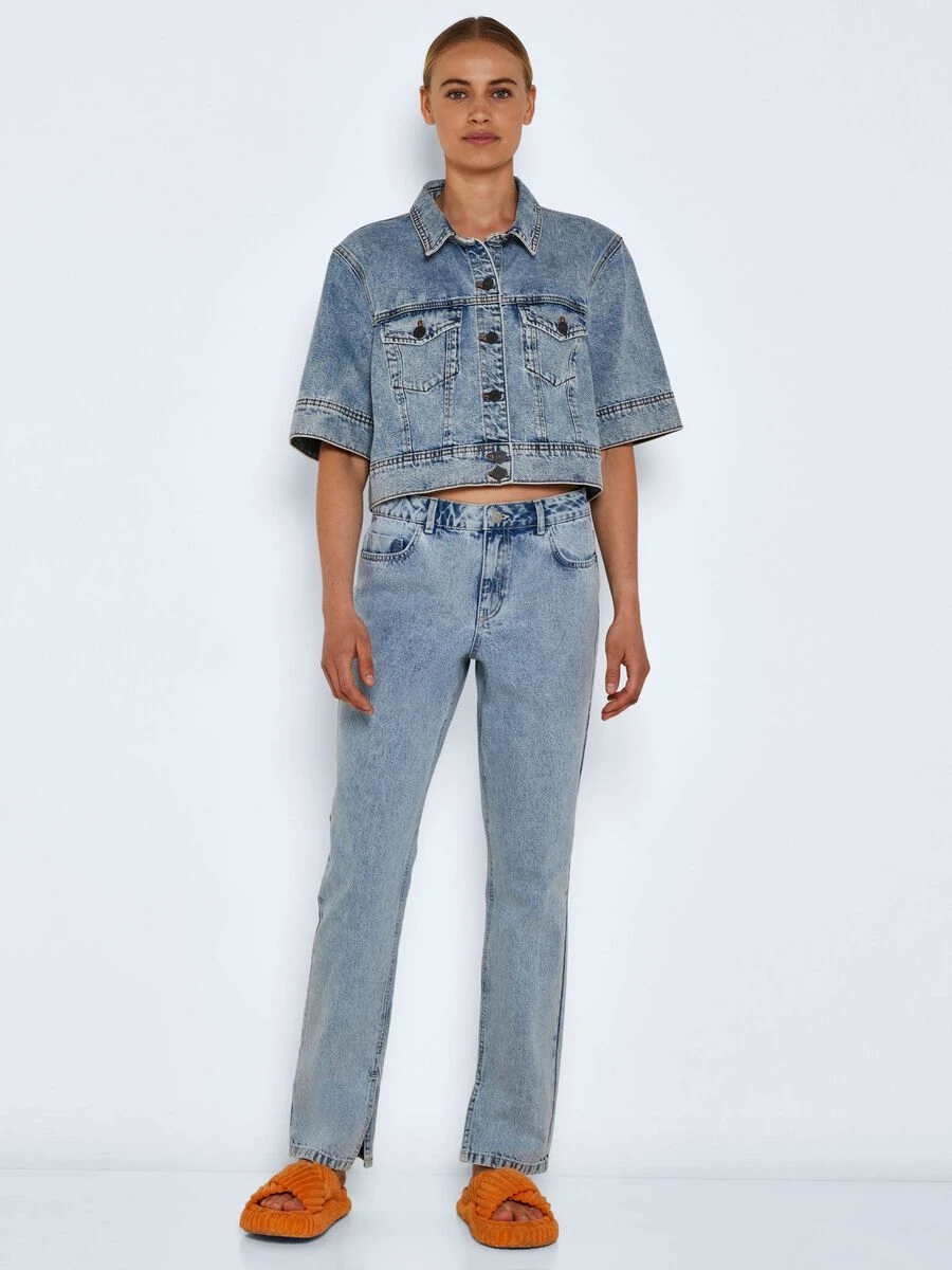 Noisy May NMJOEY ANKLE SLIT STRAIGHT FIT JEANS - Image 3