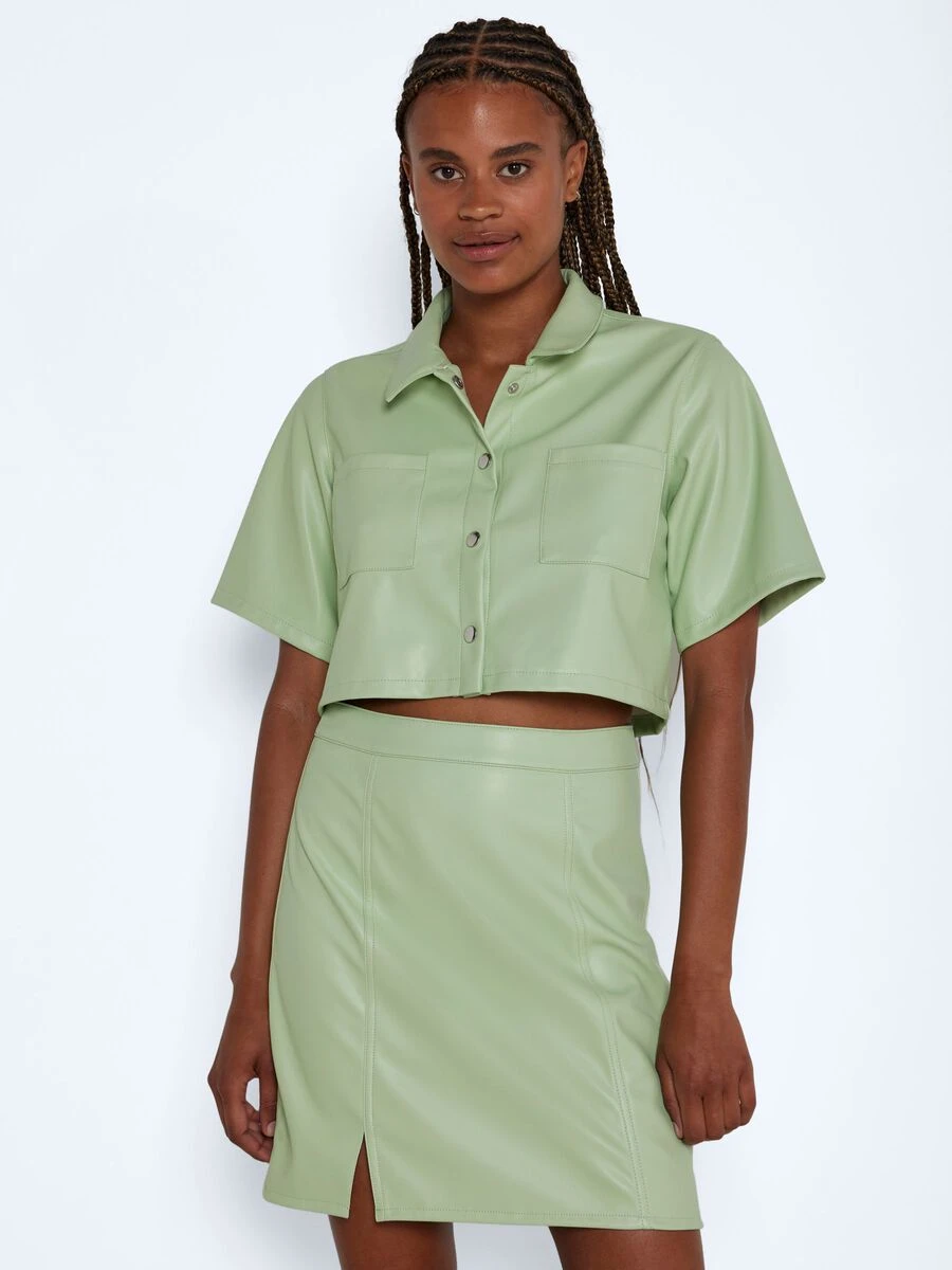 Noisy May COATED CROPPED SHIRT - Image 2