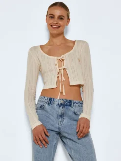 Noisy May TIE STRING CARDIGAN