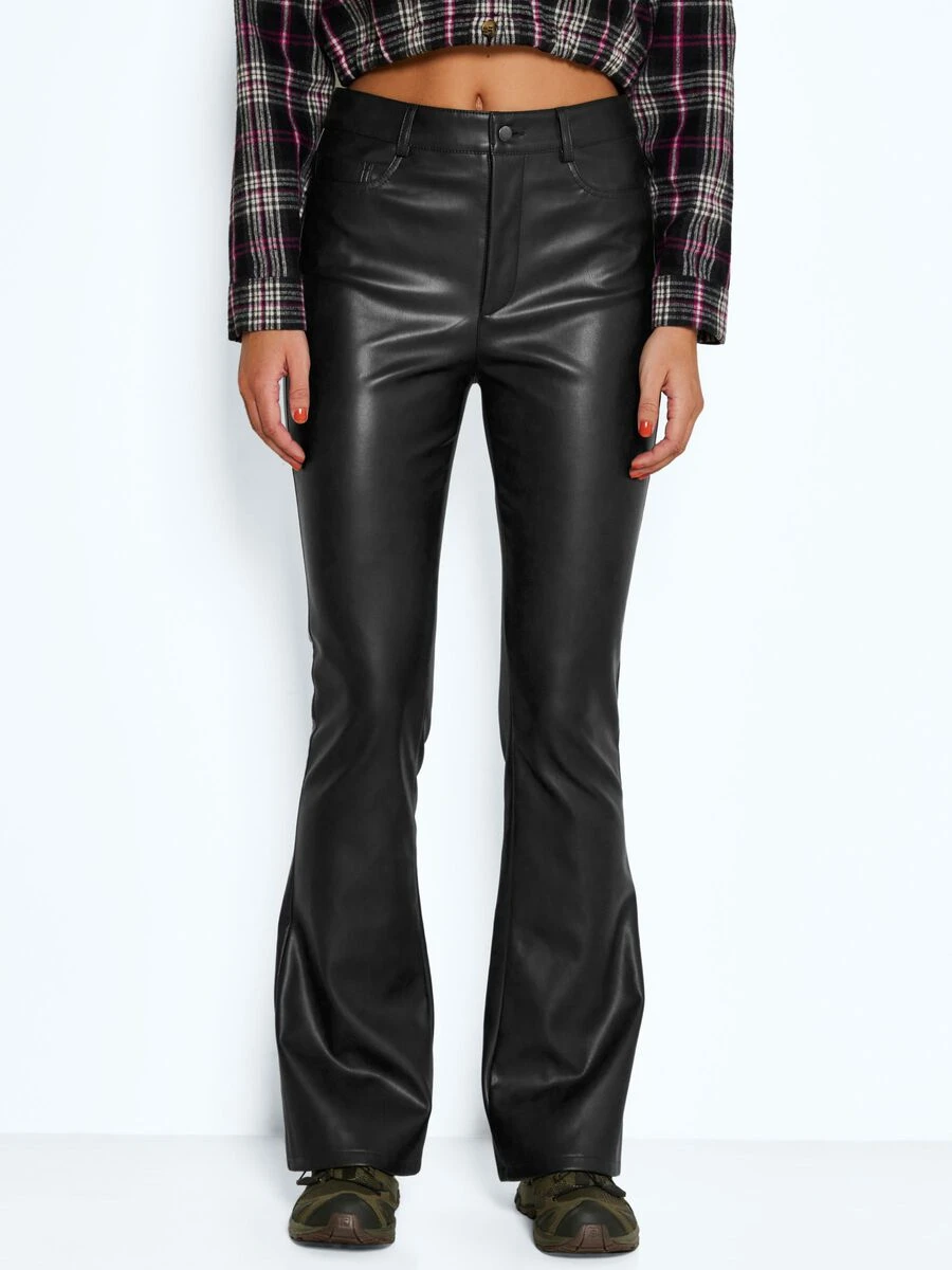 Noisy May COATED FLARED TROUSERS - Image 2