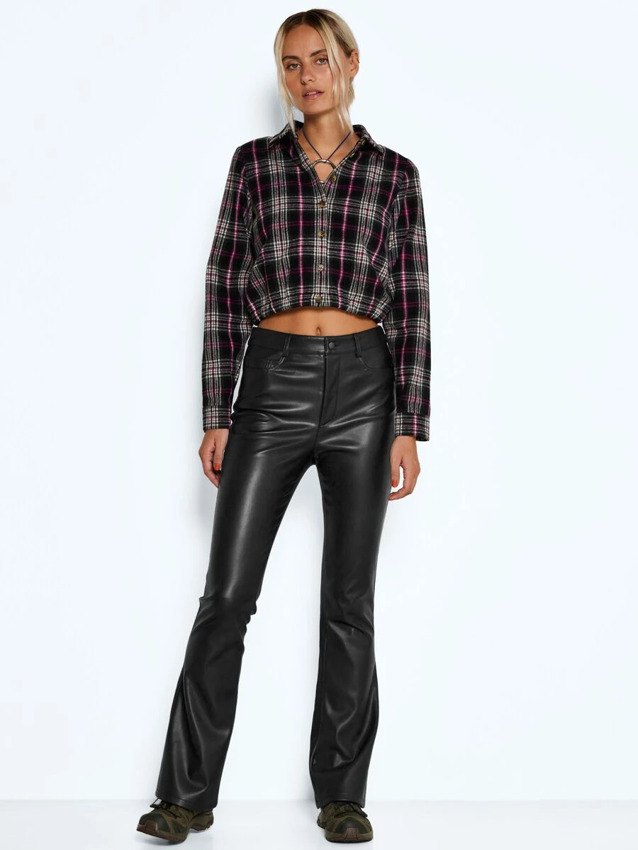 Noisy May COATED FLARED TROUSERS