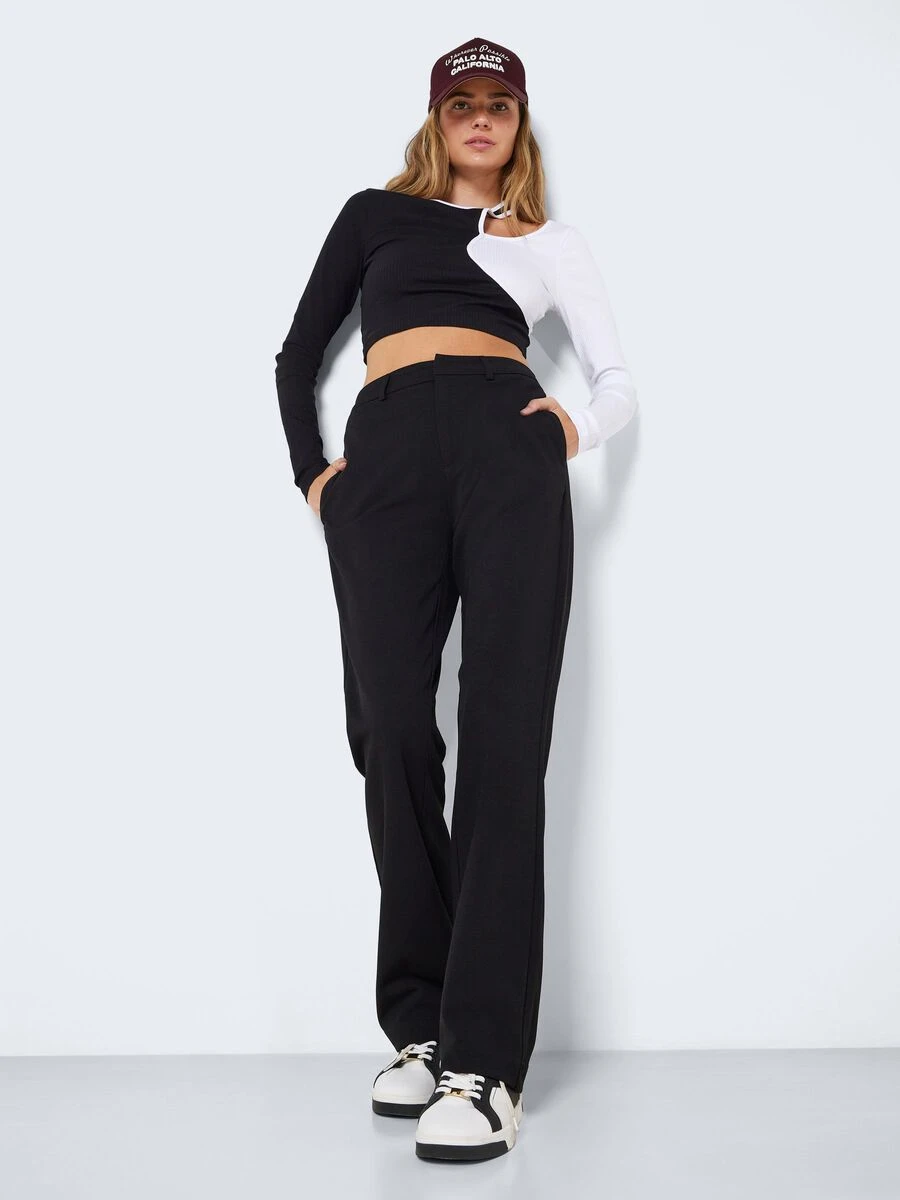 Noisy May HIGH WAISTED BOOT-CUT TROUSERS
