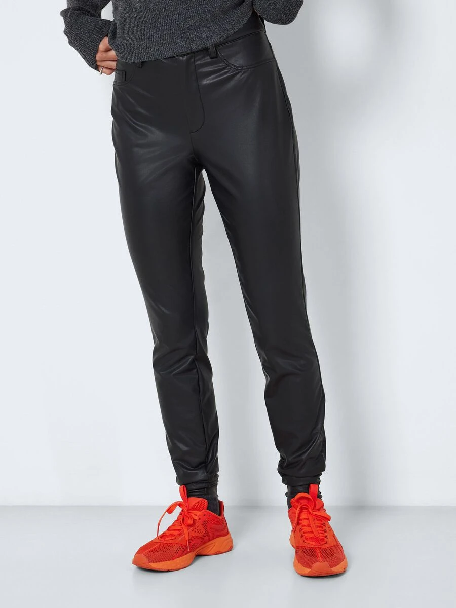 Noisy May HIGH WAISTED COATED TROUSERS - Image 2