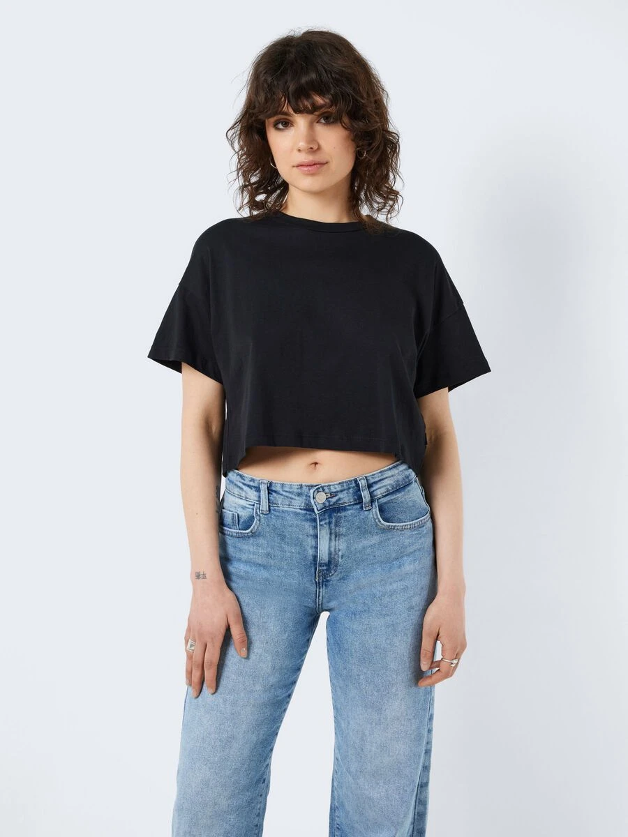 Noisy May SHORT SLEEVED SEMI CROPPED TOP - Image 2
