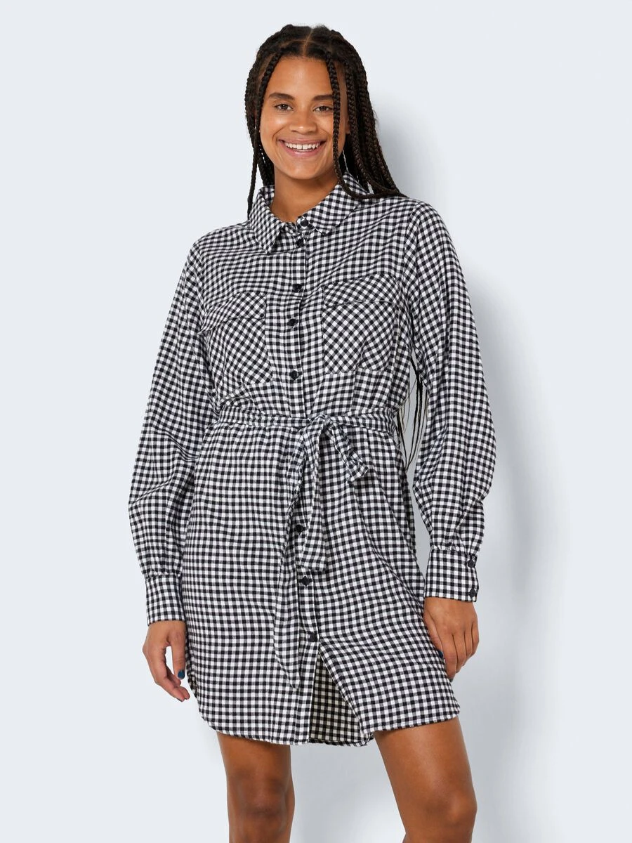 Noisy May CHEQUERED SHIRT DRESS - Image 2