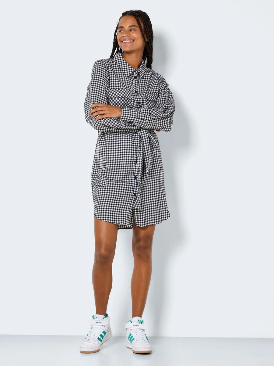 Noisy May CHEQUERED SHIRT DRESS - Image 3