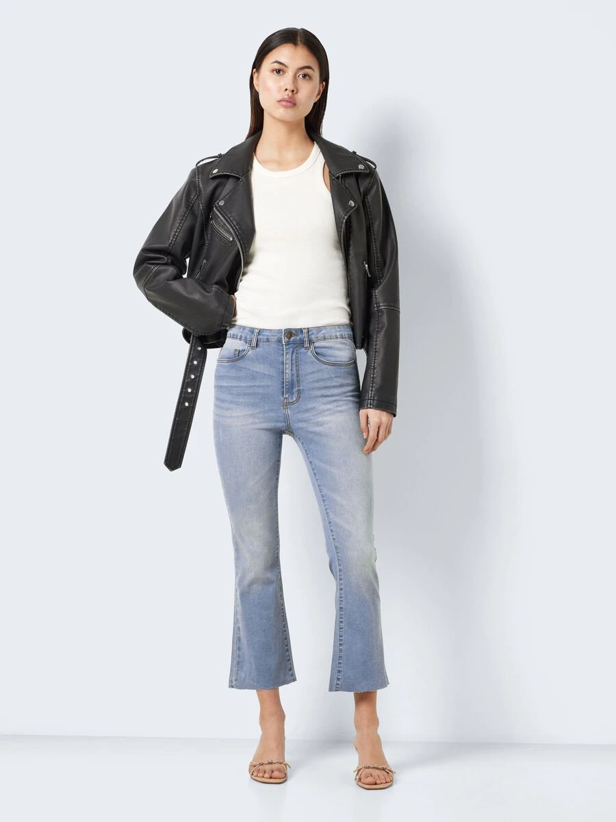 Noisy May NMSALLIE CROPPED FLARED JEANS - Image 3