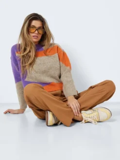 Noisy May MULTI-COLOURED KNITTED PULLOVER