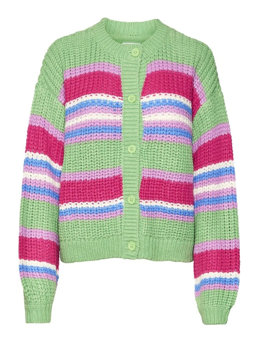 Noisy May STRIPED KNITTED CARDIGAN - Image 6