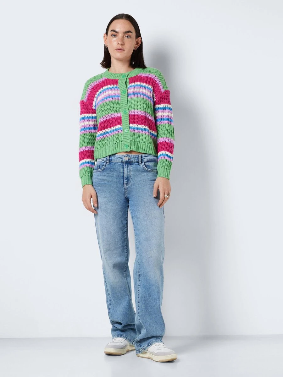 Noisy May STRIPED KNITTED CARDIGAN - Image 3