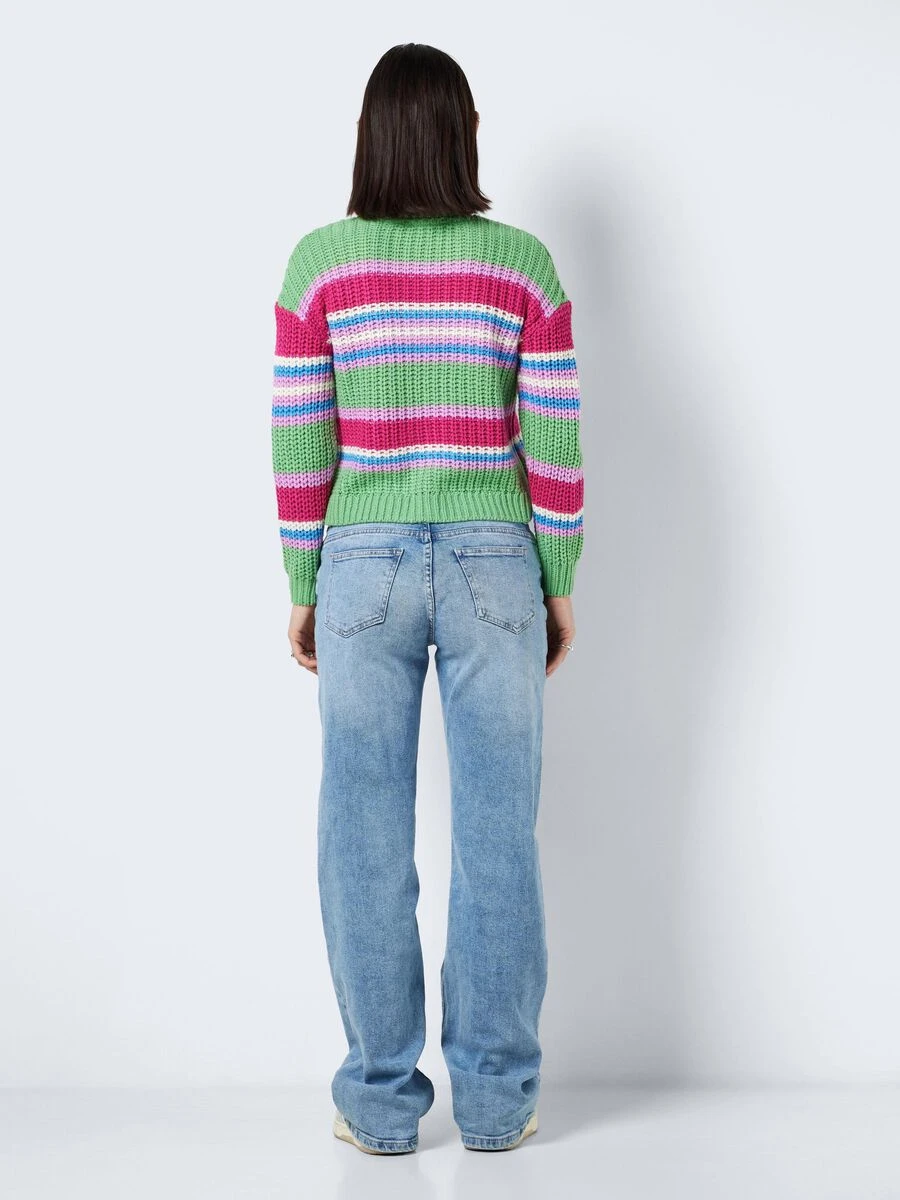 Noisy May STRIPED KNITTED CARDIGAN - Image 4