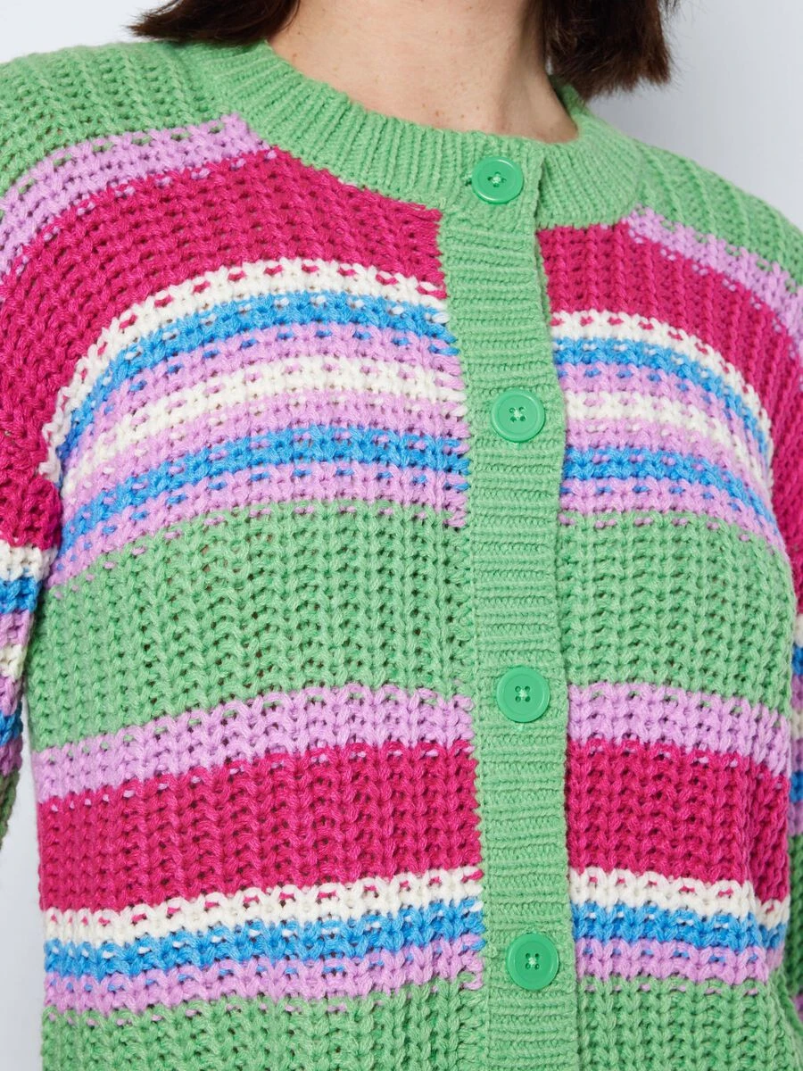 Noisy May STRIPED KNITTED CARDIGAN - Image 5