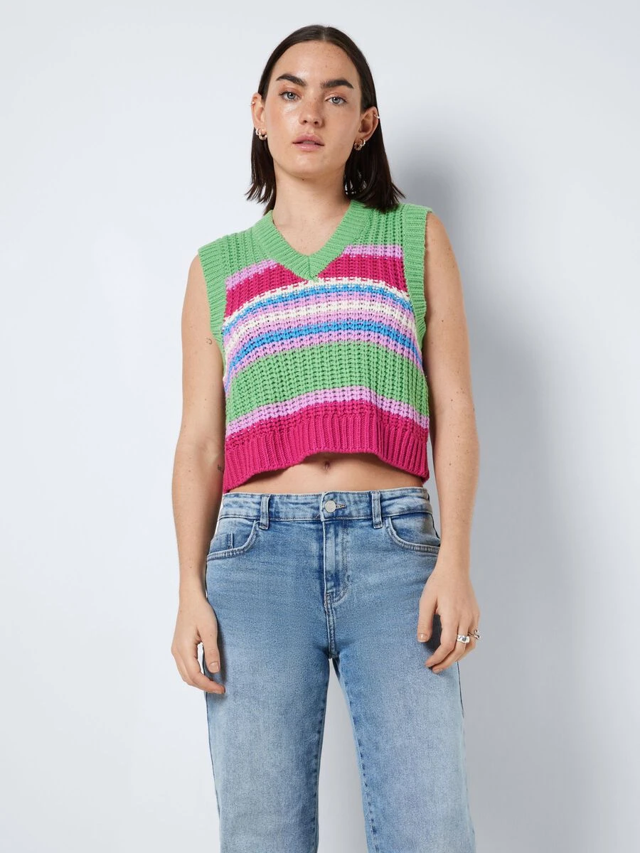 Noisy May MULTI-COLOURED KNITTED TOP