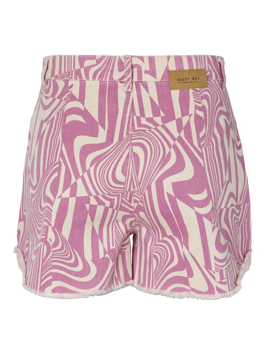 Noisy May HIGH WAISTED PRINTET DENIM SHORTS - Image 8