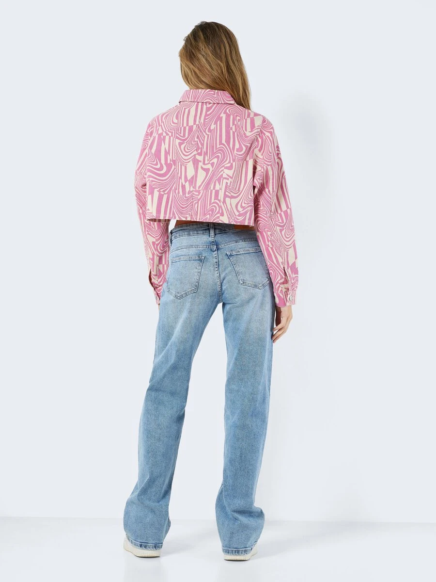 Noisy May CROPPED PRINTET DENIM JACKET - Image 4
