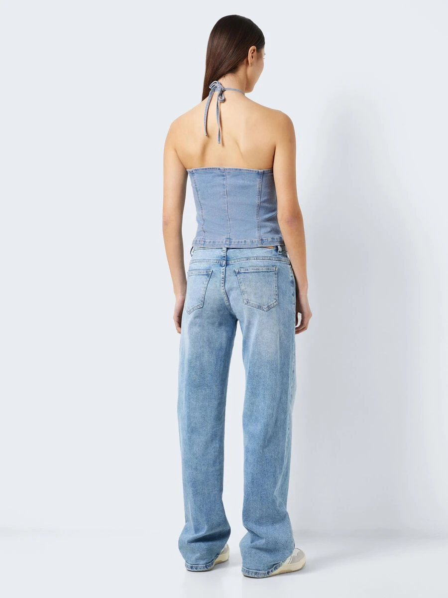 Noisy May DENIM HALTER NECK TOP - Image 4