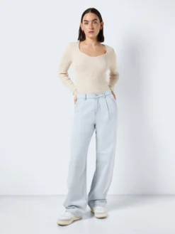 Noisy May NMJOSIE PLEATED HIGH WAISTED JEANS