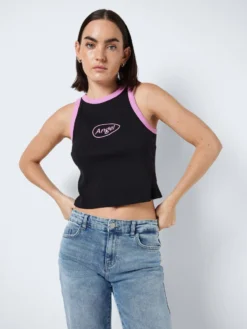 Noisy May EMBROIDERED SLEEVELESS TOP