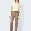 Noisy May CROPPED FAUX LEATHER TROUSERS