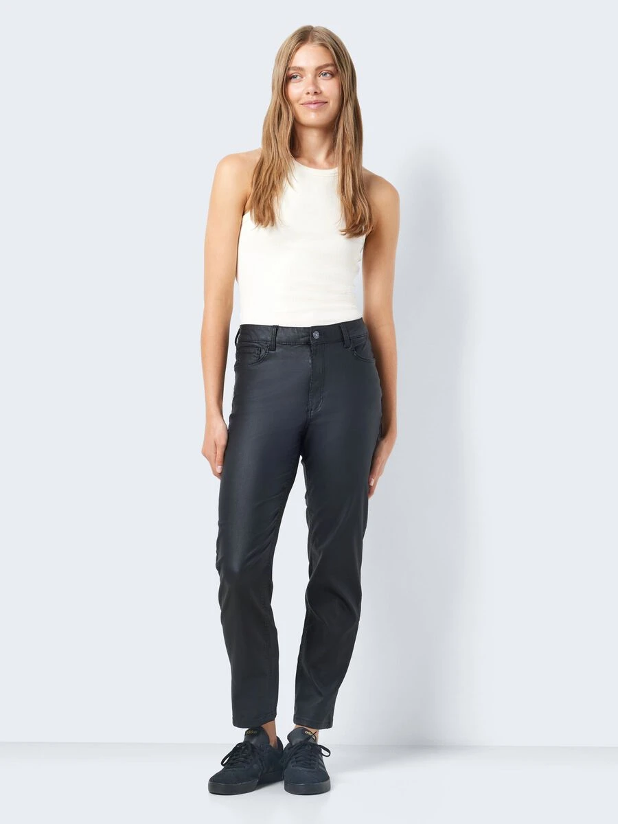 Noisy May NMMONI CROPPED COATED STRAIGHT FIT JEANS - Image 3