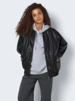 Noisy May FAUX LEATHER BOMBER JACKET