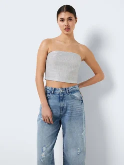 Noisy May STRAPLESS GLITTER TOP