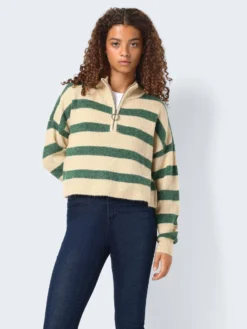 Noisy May KNITTED ZIP PULLOVER