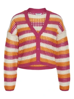 Noisy May CURVE MULTI-COLOURED KNITTED CARDIGAN
