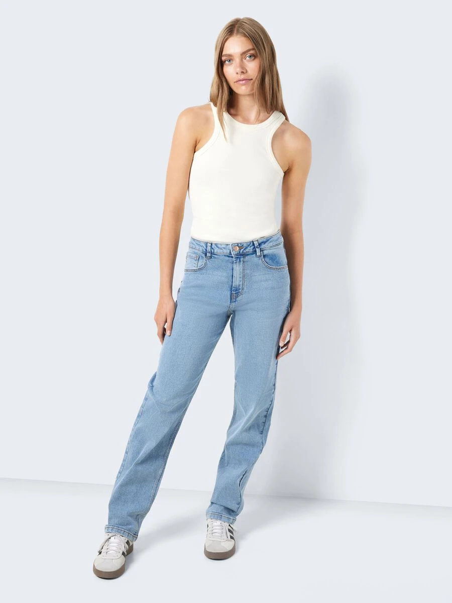 Noisy May NMGUTHIE HIGH WAISTED STRAIGHT FIT JEANS