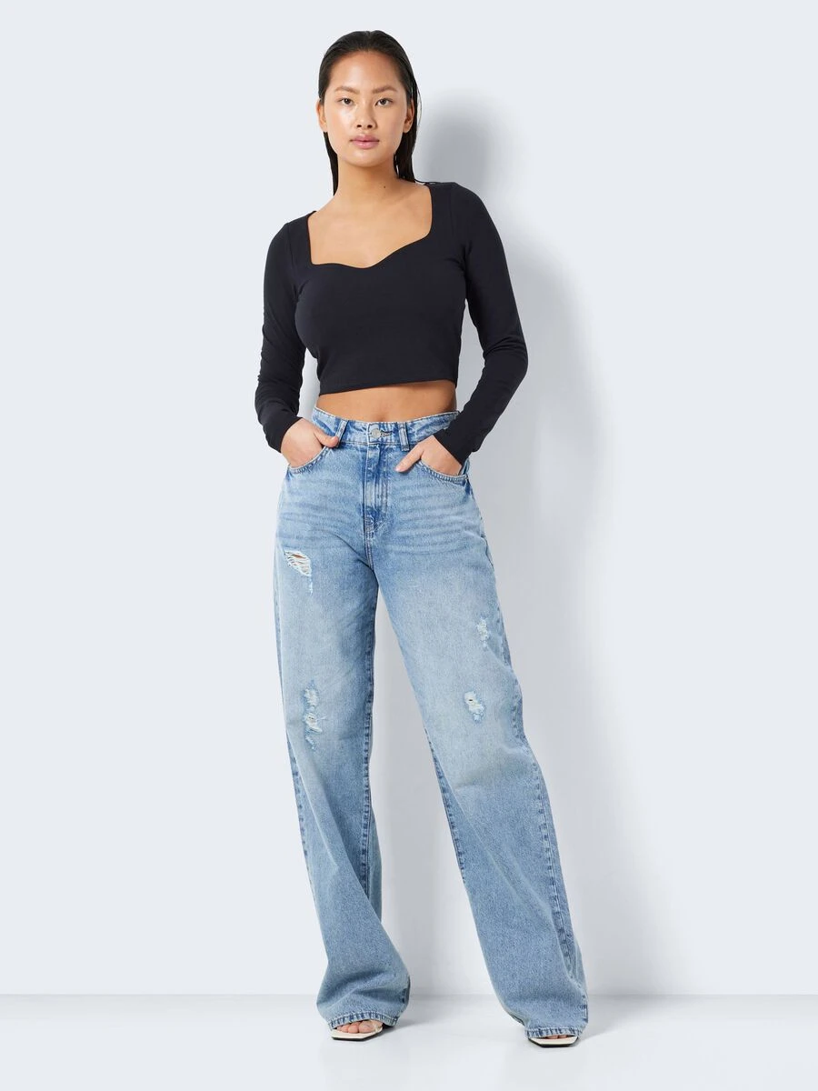 Noisy May LONG SLEEVED SWEETHEART TOP - Image 3