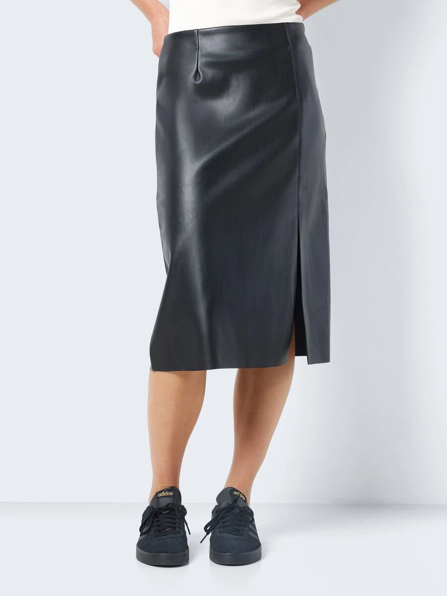 Noisy May FAUX LEATHER MIDI SKIRT - Image 2
