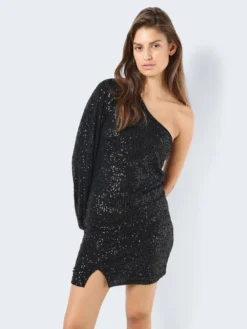 Noisy May ONE-SHOULDER SEQUIN DRESS