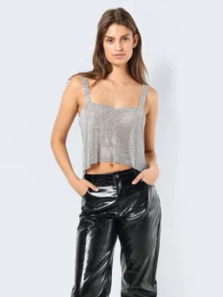 Noisy May CROPPED RHINESTONE TOP