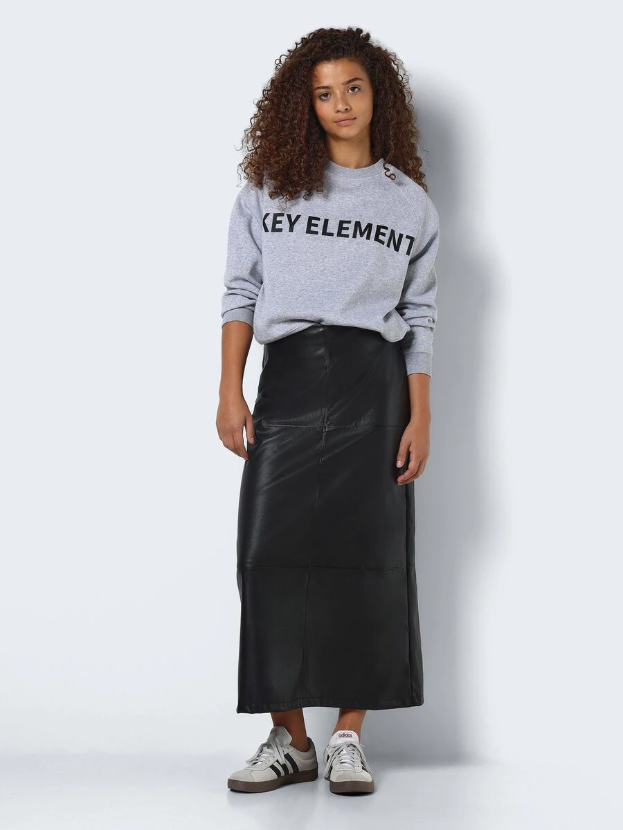Noisy May LONG FAUX LEATHER SKIRT - Image 3