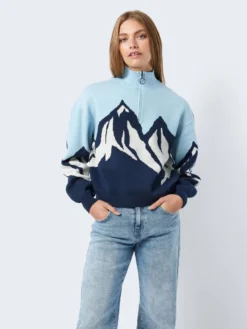 Noisy May HALF-ZIP KNITTED PULLOVER