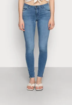 Noisy May Nmkimmy Ankle Zip - Jeans Skinny Fit - Light Blue Denim