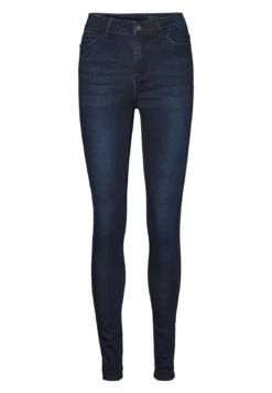 Noisy May Nmcallie - Jeans Skinny Fit - Dark Blue Denim