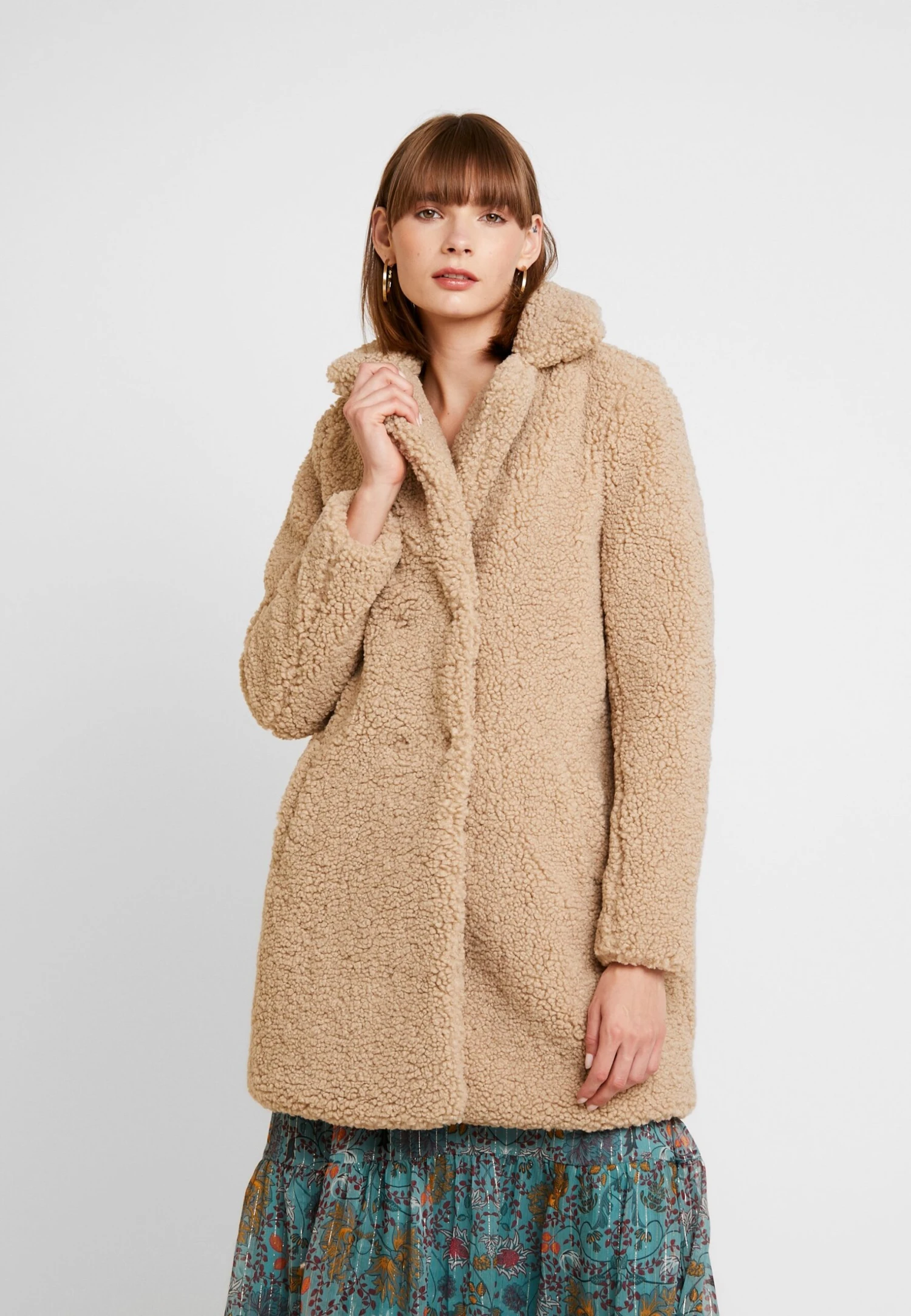 Noisy May Nmgabi - Winter Coat - White Pepper