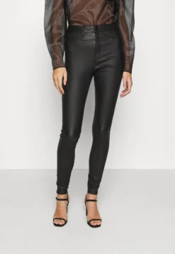 Noisy May Nmcallie Skinny Coated Pants - Jeans Skinny Fit - Black