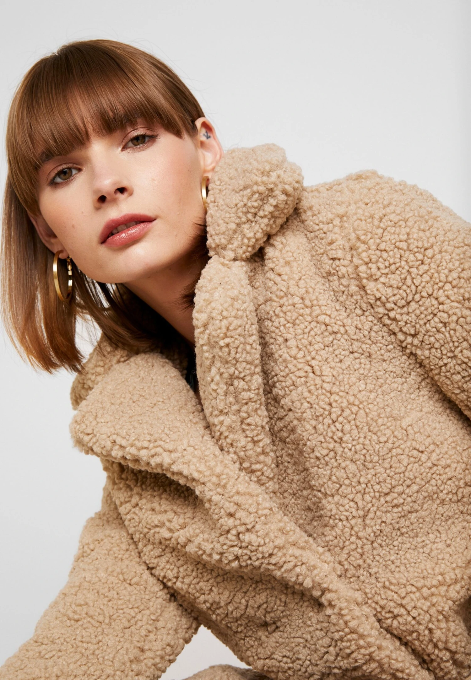 Noisy May Nmgabi - Winter Coat - White Pepper - Image 4