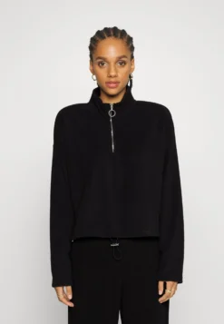 Noisy May Nmmisser Cropped - Fleece Jumper - Black