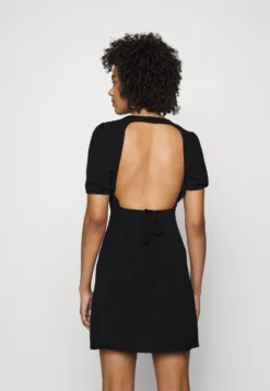 Noisy May Open Back Dress - Day Dress - Black