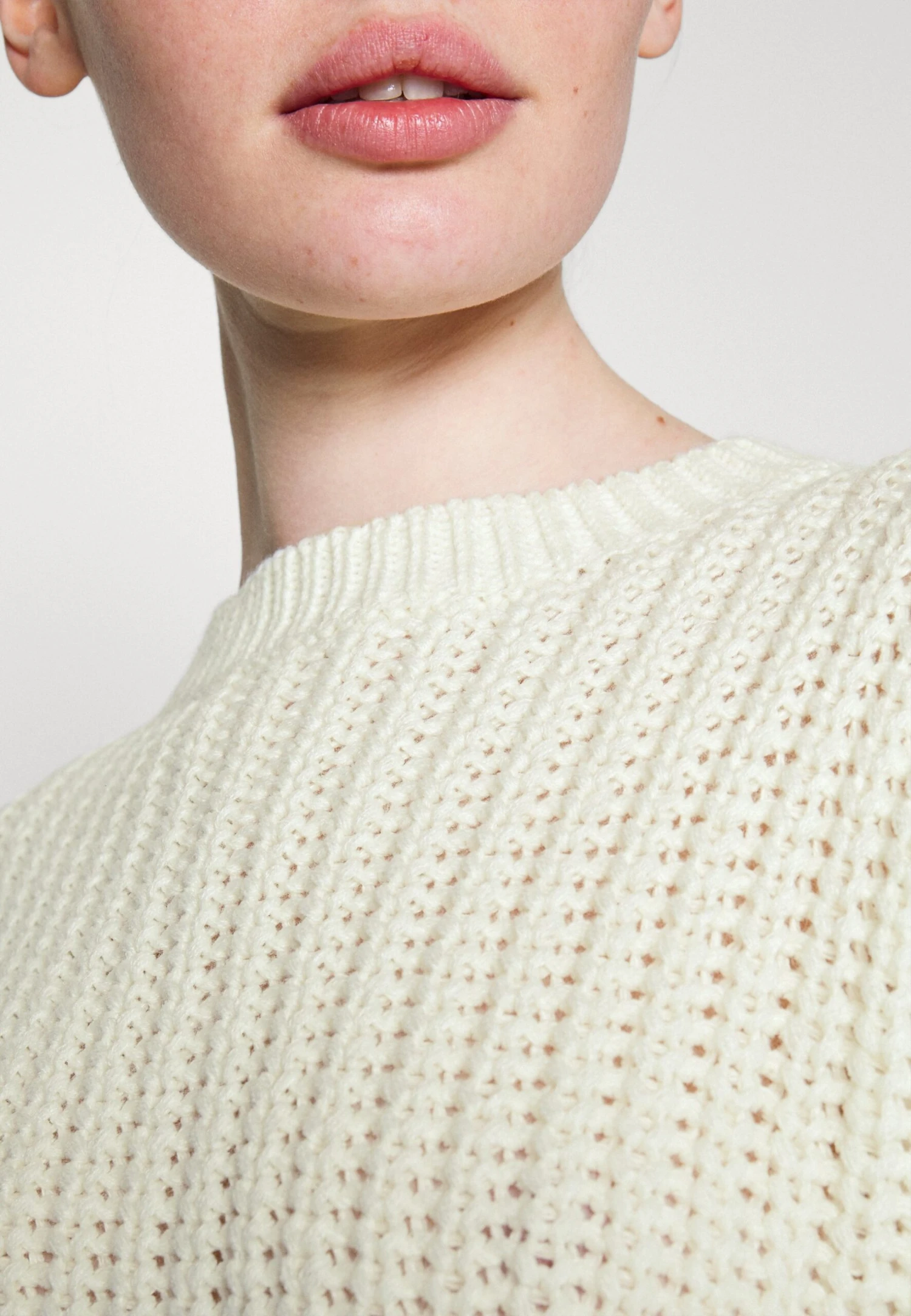 Noisy May Nmcharlie L S O Neck- Jumper - Off-White - Image 5